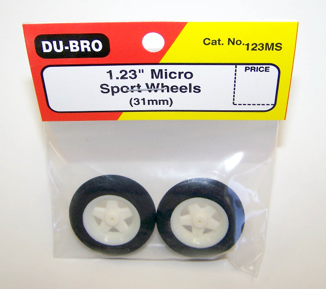 Du-Bro 123MS 1.23 Micro Sport Wheel 2-Pack 