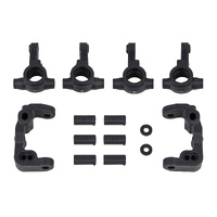 RC10B6.4 -1mm Scrub Caster and Steering Blocks, carbon
