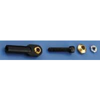 DUBRO 2161 4-40 SWIVEL BALL LINK W/HARDWRE (2 PCS PER PACK) (BLACK)