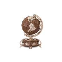 Wooden Globe - rotating ball and Secret Lockbox