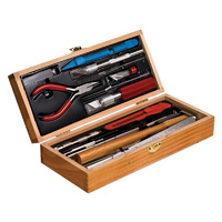 EXCEL 44289 EXCEL DELUXE RAILROAD TOOL SET IN WOOD BOX