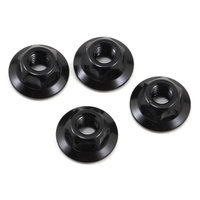 JConcepts - 4mm large flange serrated locknut - black (fits, B6, B5, TLR, Xray, Serpent, Kyosho)