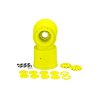 Aggressor - 2.6 x 3.8" 17mm hex Monster Truck wheel, (yellow) with interchangeable hubs (fits Traxxas E-Revo 2.0, Arrma Kraton)