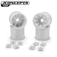 JConcepts Pioneer - RC10T 2.2" Rear Wheel White Fits – RC10T, T2, RC10GT, T3, T4 Includes adaptors for 1/4" and 3/16” axle combo