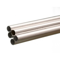 K&S 1113 ROUND ALUMINUM TUBE .014 WALL (36IN LENGTHS) 1/4IN  (1 tube per bag x 5 bags)