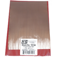 K&S 16144 CORRUGATED SHEETS .003 COPPER 5IN X 7IN (2 PIECES PER BAG) CRIMPE