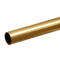 K&S 8135 ROUND BRASS TUBE .014 WALL (12IN LENGTHS) 3/8IN (1 TUBE PER CARD)