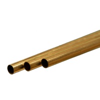 K&S 9837 THIN WALL BRASS TUBE (300MM LENGTHS) 4.5MM OD X .225MM WALL (3 PIECE