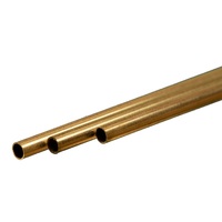 K&S 9838 THIN WALL BRASS TUBE  (300MM LENGTHS) 5MM OD X .225MM WALL (3 PIECE