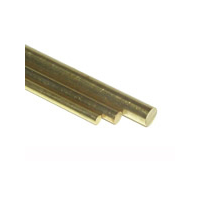 K&S 9864 ROUND BRASS ROD  (300MM LENGTHS) 2.5MM DIAMETER (4 PIECES)