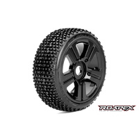 ROLLER 1/8 BUGGY TIRE BLACK WHEEL WITH 17MM HEX MOUNTED
