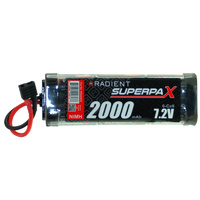 RADIENT SUPERPAX NIMH BATTERY SC 7.2V 6-CELL 2000MAH STICK PACK: DEANS