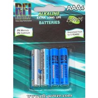 RFI AAA SIZE SUPER ALKALINE BATTERIES (4 PER CARD)