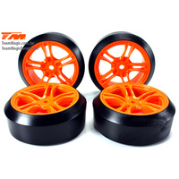 E4D Mounted Drift Tyre 45 Degree Orange