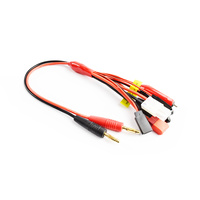 4.0mm plug to Glow/Tamiya/Deans/JR TX+RX and Futaba TX+RX 0.08 16AWG 30cm silicone wire