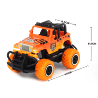 1:43 Scale mini off-road graffito jeep  Orange RTR car  Body, (Requires AA Batteries)