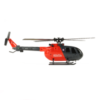 BO-105 Scale 250 Flybarless Helicopter with 6 Axis Stabilisation and Altitude Hold (Grey/Red)