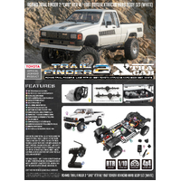 RC4WD Trail Finder 2 "LWB" RTR w/ 1987 Toyota XtraCab Hard Body Set (White)