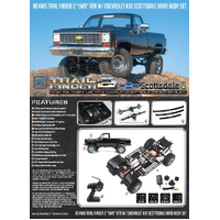 RC4WD Trail Finder 2 "LWB" RTR W/ Chevrolet K10 Scottsdale Hard Body Set (Black)
