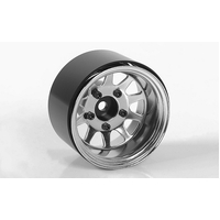 Deep Dish Wagon 1.55" Stamped Steel Beadlock Wheels (Chrome)