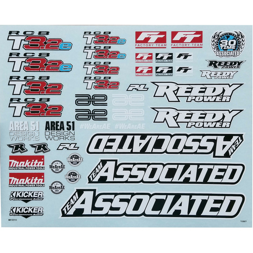 #### RC8T3.2 Decal Sheet