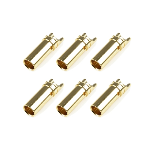Team Corally - Bullit Connector 3.5mm - Female - Gold Plated - Ultra Low Resistance  - 6 pcs