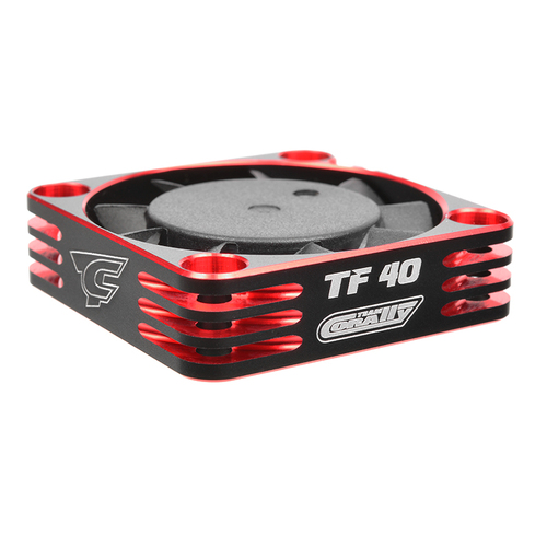 Team Corally - Ultra High Speed Cooling Fan TF-40 w/BEC connector - 40mm - Color Black - Red