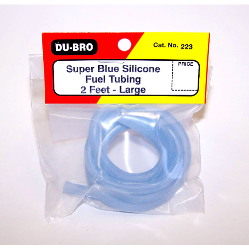 DUBRO 223 BLUE SILICONE TUBING, LARGE (2 FT PER PACK)