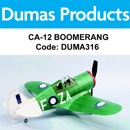 DUMAS 316 CA-12 BOOMERANG 30 INCH WINGSPAN RUBBER POWERED