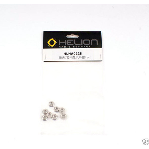 HELION HLNA0228 SERRATED NUTS. FLANGED. M4