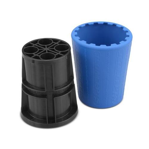 JConcepts - Exo 1/10th shock stand and cup - black stand / blue cup