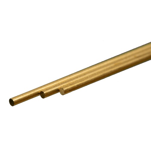 K&S 8169 SOLID BRASS ROD (12IN LENGTHS) .072 (3 RODS PER CARD)