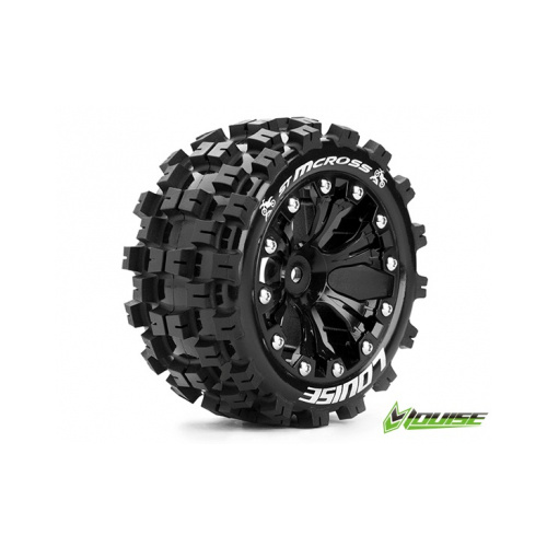 ST-Mcross 2.8 Tyre w/rim Black BRG type