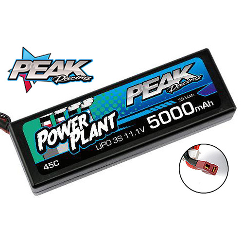 Peak Racing Power Plant  Lipo 5000 11.1 V 45C (Black case, Deans Plug) 3S/3CELL