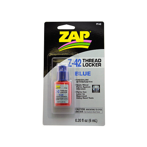 ZAP PT-42 0.20 OZ. Z-42 THREAD LOCKER (BLUE) (CARDED)