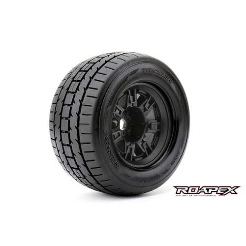 Trigger Black wheel with 1/2 offset 17mm hex mounted