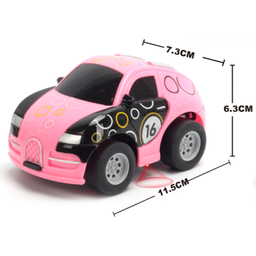 1:43 Q version Bugatti graffito car Pink  Body, (Requires AA Batteries)