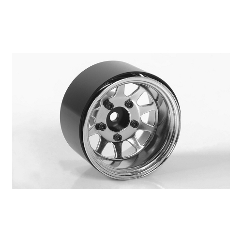 Deep Dish Wagon 1.55" Stamped Steel Beadlock Wheels (Chrome)