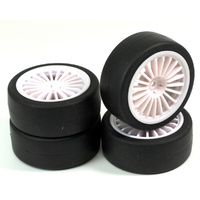 Wheel Set Onroad "20 Spoke / Slick" white 1:10 (4 pcs)