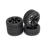 Wheel Set Onroad "5 Spoke / Profile" black 1:10 (4 pcs)