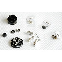 ###Clutch Bell  COMBO SET(Clutch bell 16T with vented*1+ Bearing 5*11 ( 2pcs) + 34 mm Flywheel (Black)*1 + 3pc Type cluth shoe (Alum) 