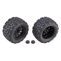 Rival MT10 Tires and Method Wheels, mounted, hex, black