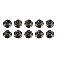 M5 Locknuts, flanged, black