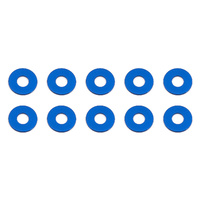 Bulkhead Washers, 7.8x0.5 mm, blue aluminum