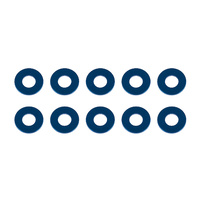 Washers, 7.8x3.5x0.5mm, blue aluminum