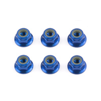 FT Locknuts, M4 blue aluminum, flanged