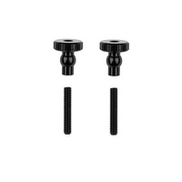 RC10 4WD Aluminum Chassis Stiffener Thumb Screws, Black