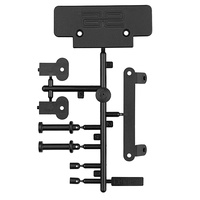 RC10T Front Bulkhead, Bumper And Body Mounts, Black