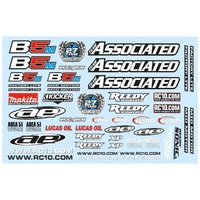 Team Associated RC10B5M Factory Lite Decal Sheet