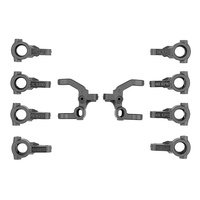 RC10B7.1 FT Caster And Steering Block Set, Carbon
